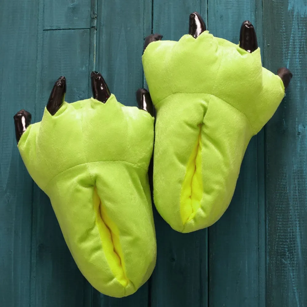2023 Winter Warm Soft Indoor Floor Slippers Women Men Children Shoes Paw Funny Animal Christmas Monster Dinosaur Claw Plush Home