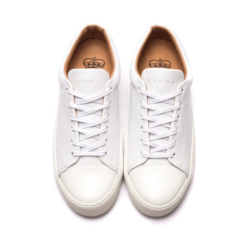 ABINGTON TOE CAP SNEAKER - WHITE WHITE