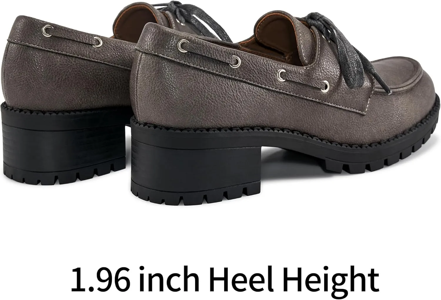 Ablanczoom Platform Oxford Shoes for Women : Lace Up Women's Platform Chunky Loafers with Lug Sole Dress Shoes for Work Business
