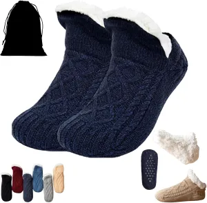 Admissioni Indoor Non-slip Thermal Socks,Fleece-Lined Non-slip Thermal Slippers Socks,Thermal Socks for Women,Men