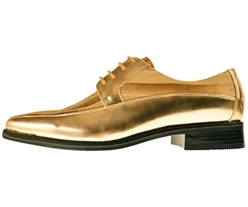 Amazon.com | Viotti Men's Formal Oxford Dress Shoe Striped Satin Patent Tuxedo Classic Lace up Without Tip Style 179/5205 | Oxfords