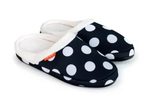 ARCHLINE Orthotic Slippers Slip On Arch Scuffs Pain Relief Moccasins - Polka Dots - EU 36