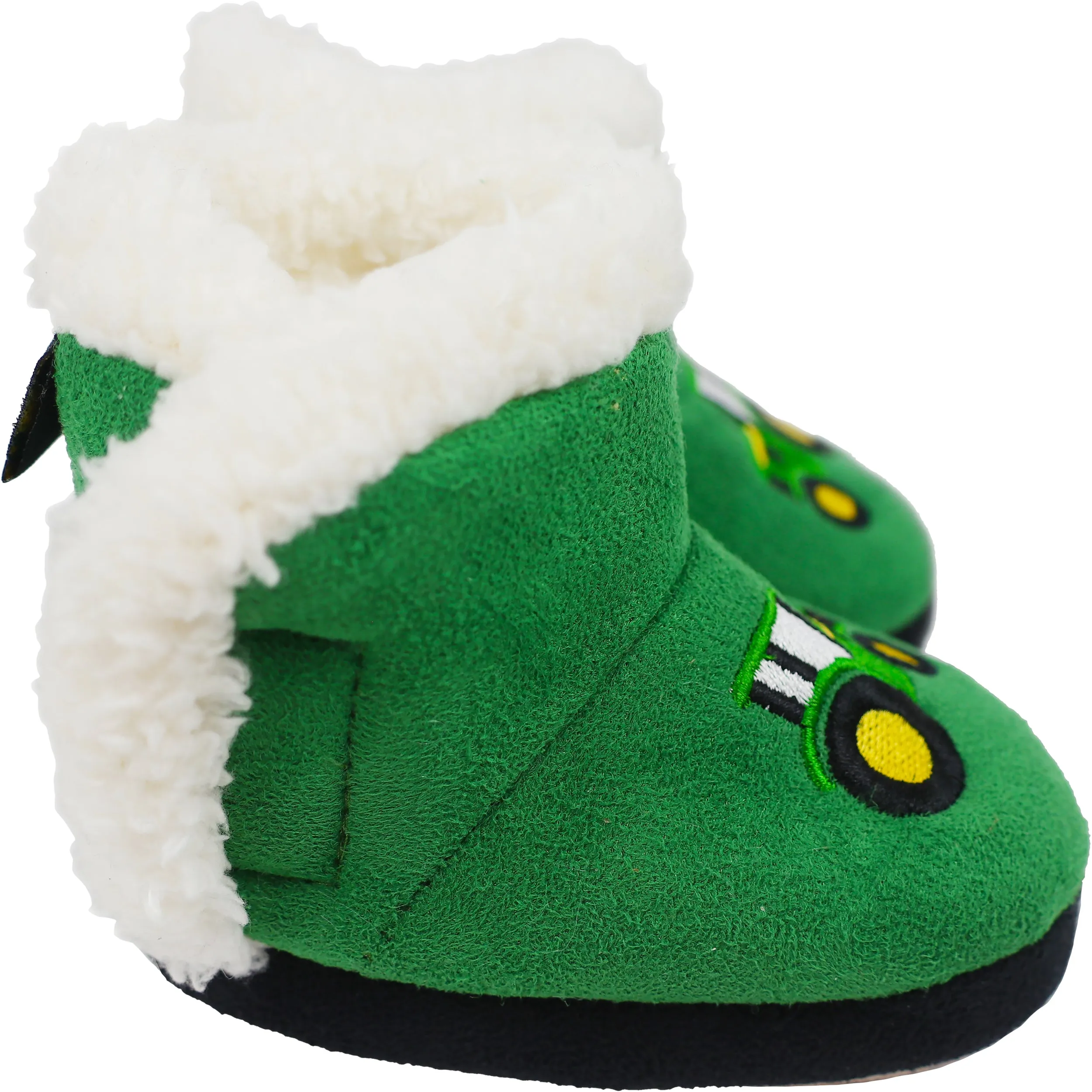 Baby and Toddler Green Tractor Slippers J2C741GF