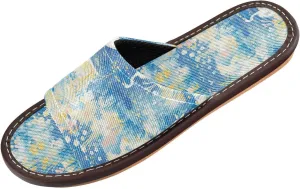 Bird Blue Flowers Womens House Slippers Washable Dorm Home Slides for Outdoor Bedroom Home