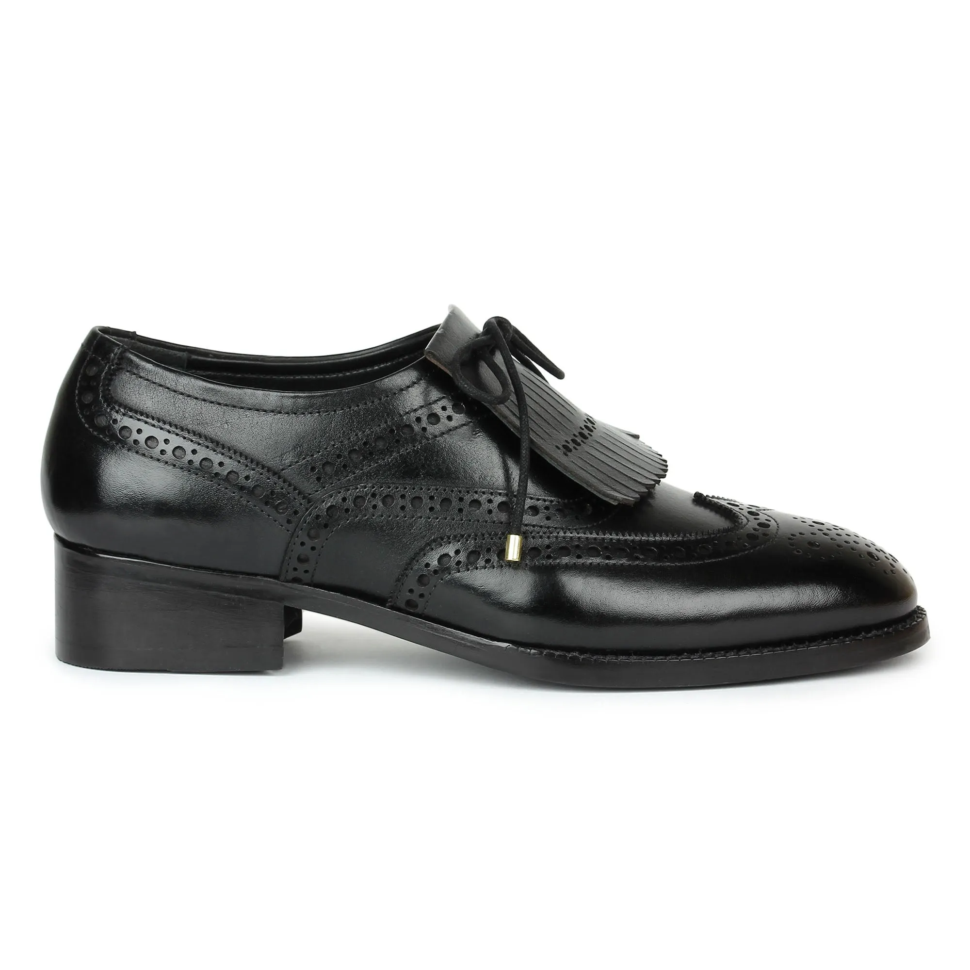 Black Kiltie Oxfords With Dainite Sole