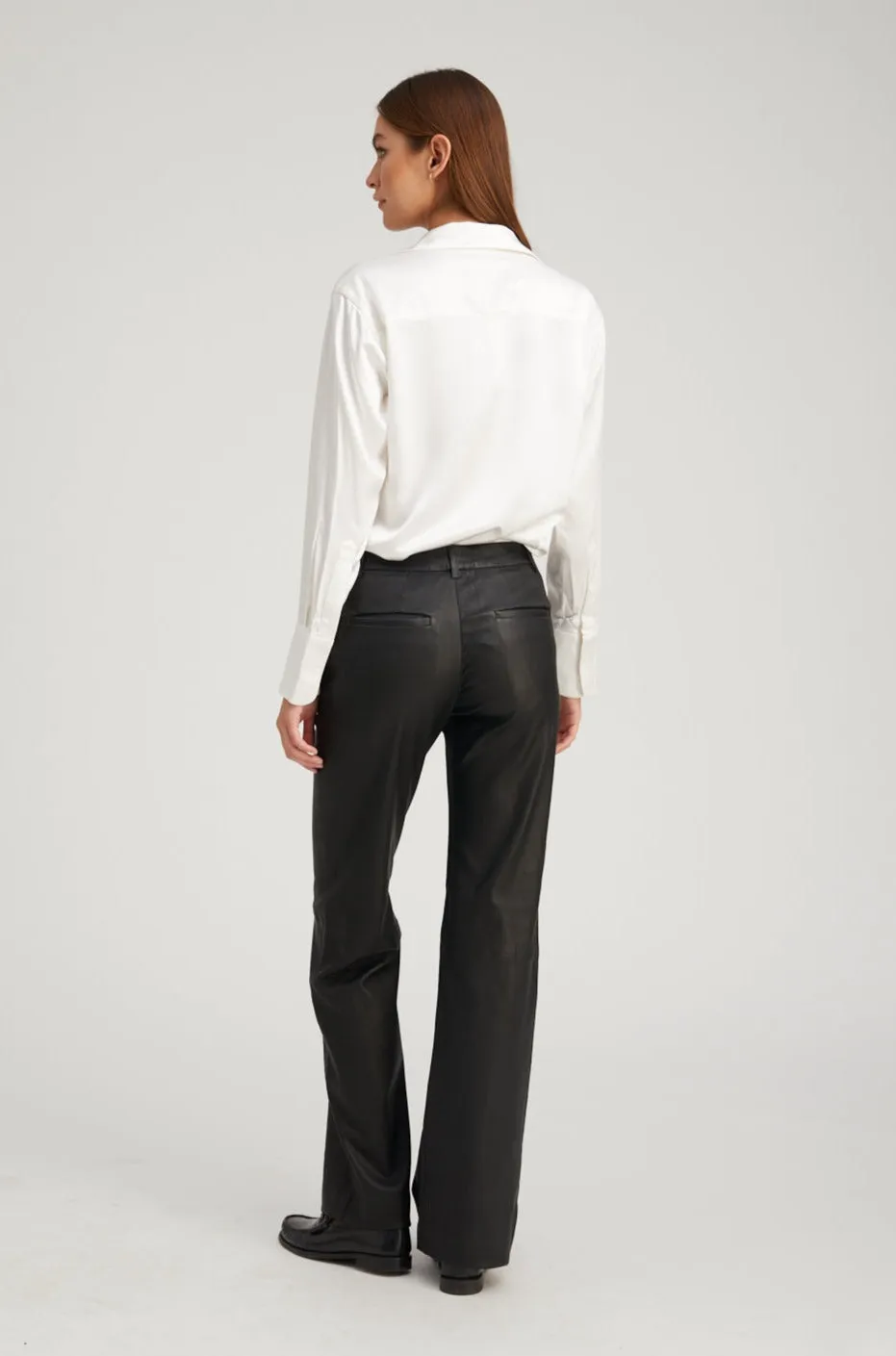 Black Leather Classic Trousers PR
