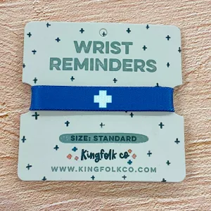 Blue and White Cross Bracelet