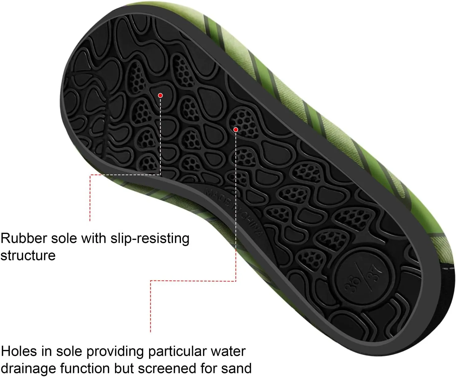 BULLIANT Women Water Shoes Men,Barefoot Sock Slippers Slip on Beach Shoes Yoga Exercise Shoes Quick Dry