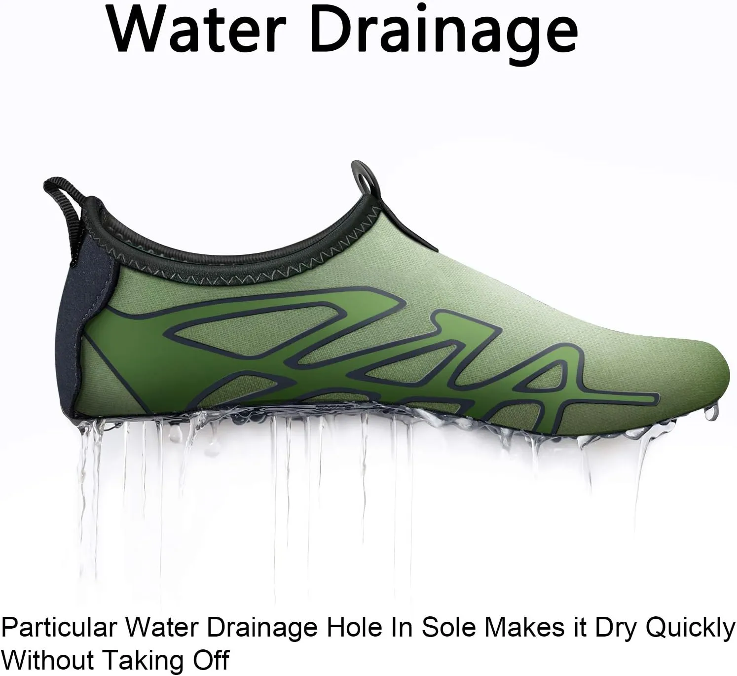 BULLIANT Women Water Shoes Men,Barefoot Sock Slippers Slip on Beach Shoes Yoga Exercise Shoes Quick Dry