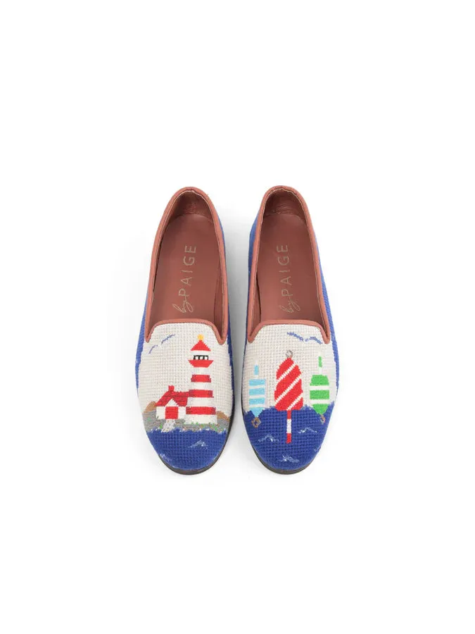 BY PAIGE - NEEDLEPOINT LOAFER IN LIGHTHOUSE & BUOY