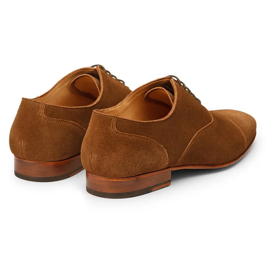 Camel Suede Toecap Oxfords
