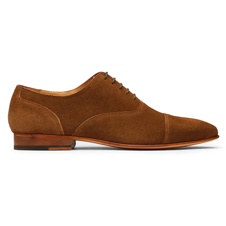 Camel Suede Toecap Oxfords
