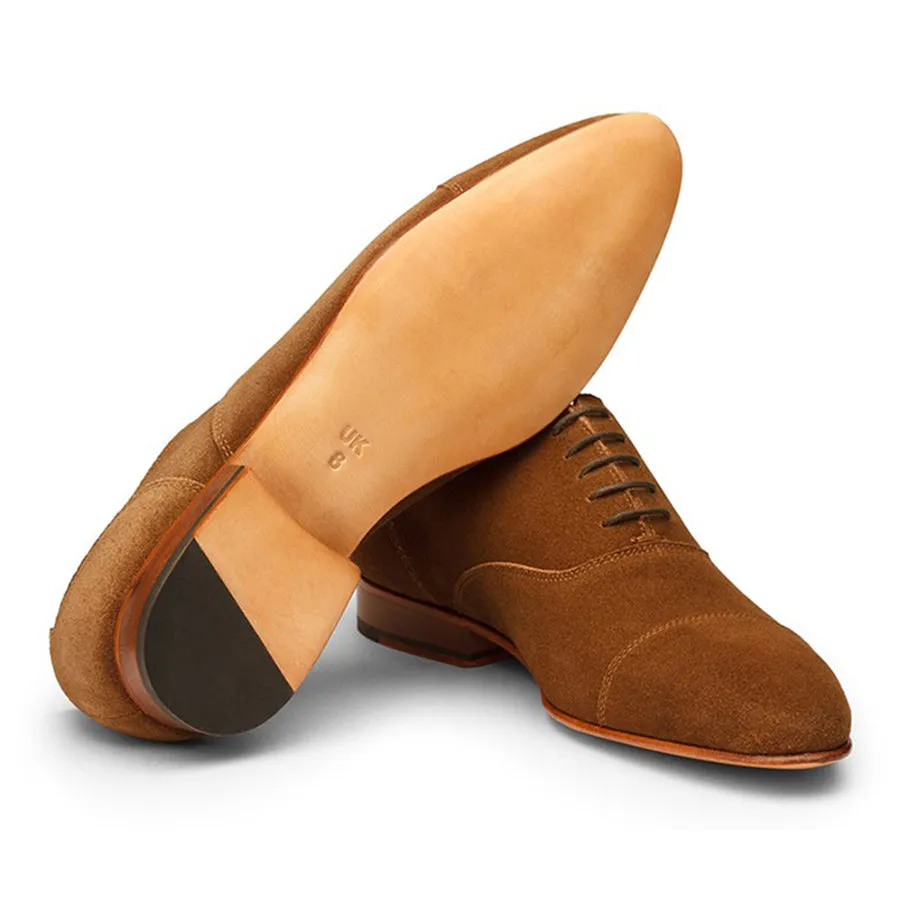 Camel Suede Toecap Oxfords