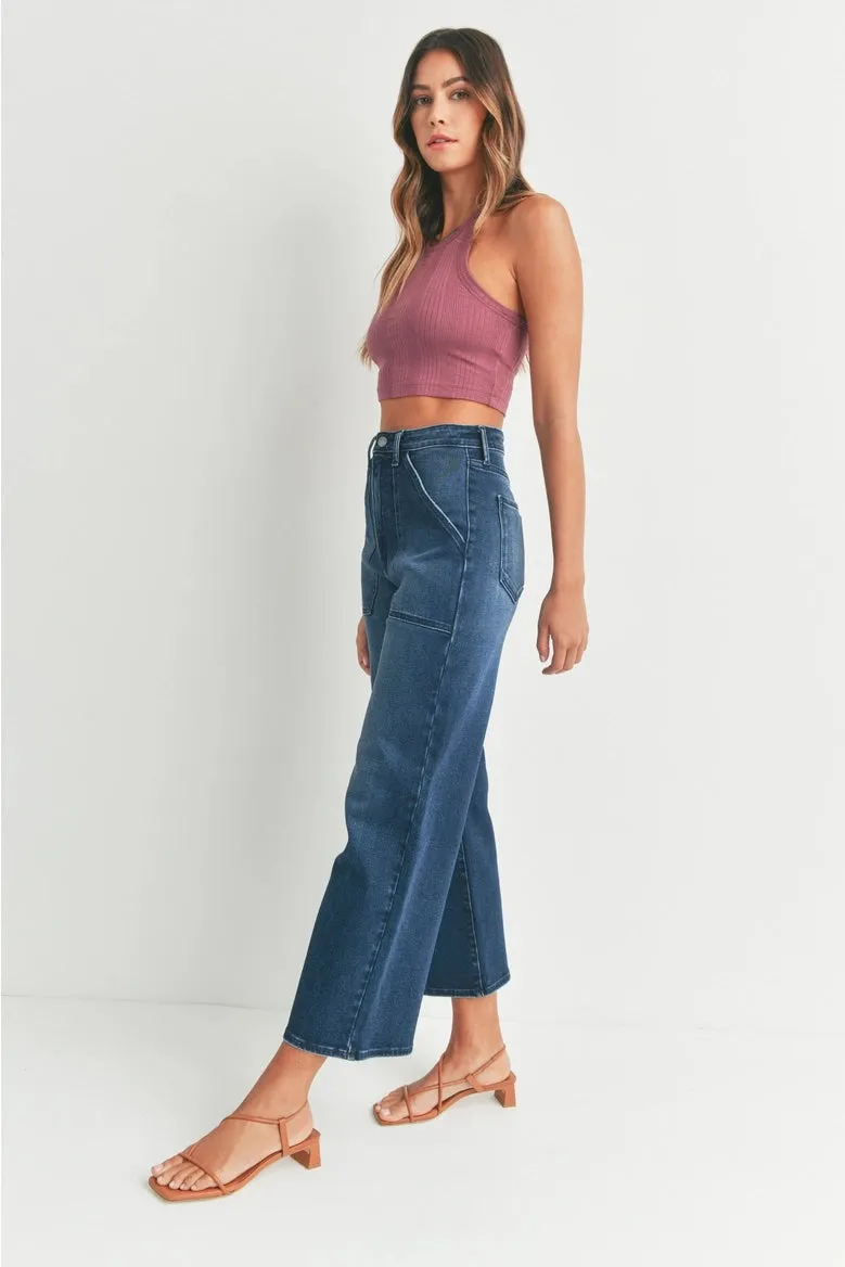 Cargo Pocket Dark Wide Leg
