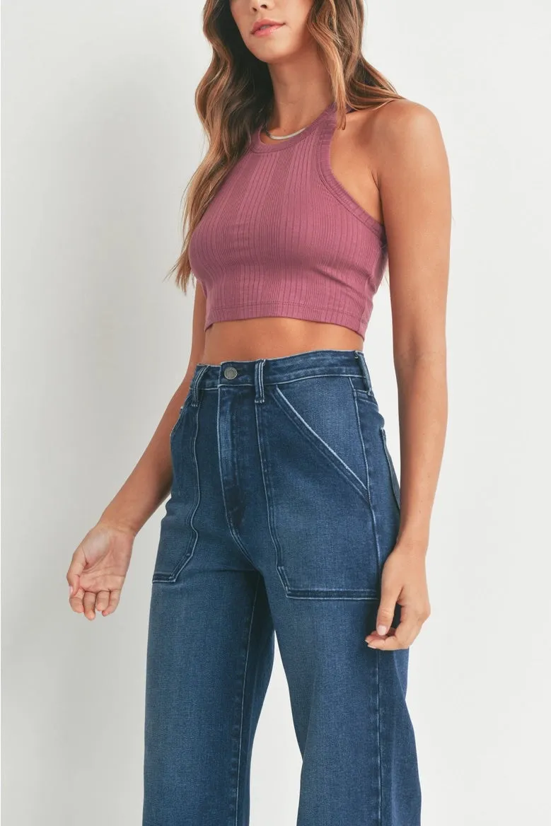 Cargo Pocket Dark Wide Leg