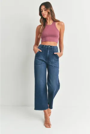 Cargo Pocket Dark Wide Leg