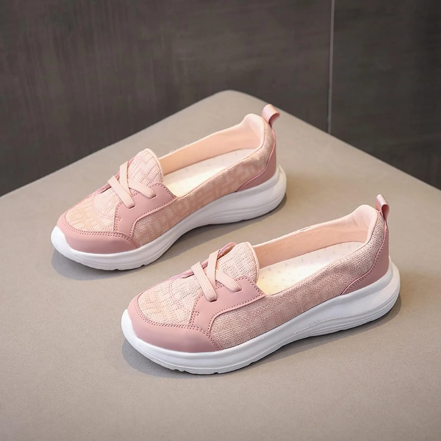 Cathalem Diabetic Shoes for Women, Women's Air Cushion Slip-On Walking Shoes Orthopedic Diabetic Walking Shoes