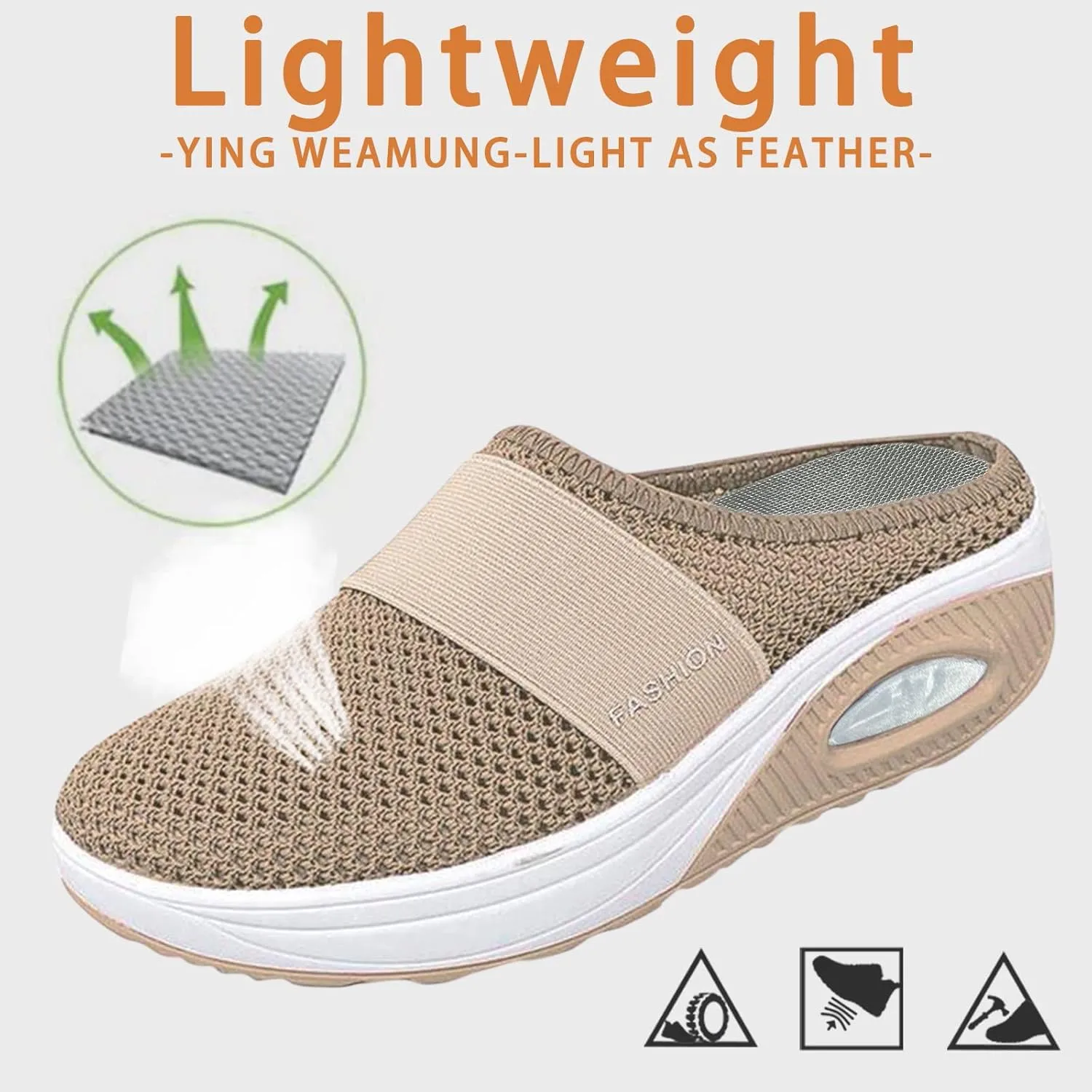 Cathalem Diabetic Shoes for Women, Women's Air Cushion Slip-On Walking Shoes Orthopedic Diabetic Walking Shoes