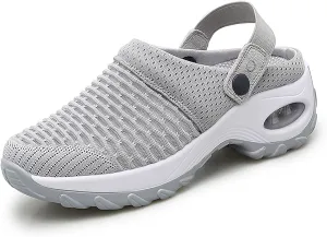 Cathalem Mules for Women 2024 Air Cushion Orthopedic Slip on Shoes Air Cushion Slip-on Diabetic Walking Shoes for Women