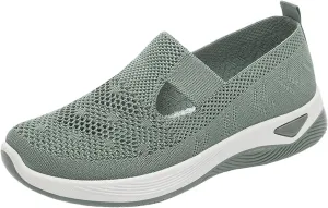 Cathalem Orthopedic Shoes for Women, Go Walking Slip on Diabetic Foam Shoes Hands Free Slip in Sneakers Arch Support