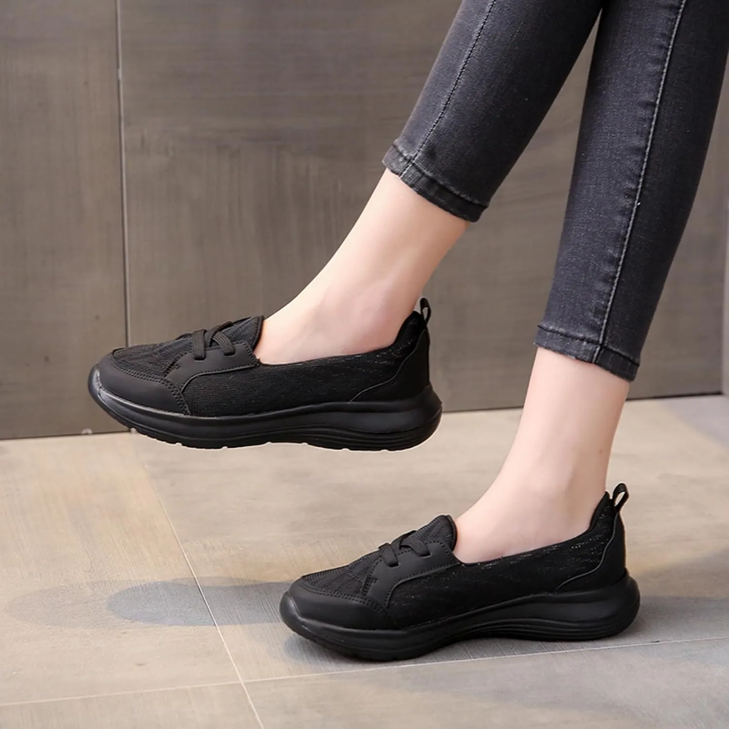 Cathalem Orthopedic Walking Shoes for Women, 2024 New Orthopedic Women's Breathable Slip On Arch Support Non-Slip Shoes