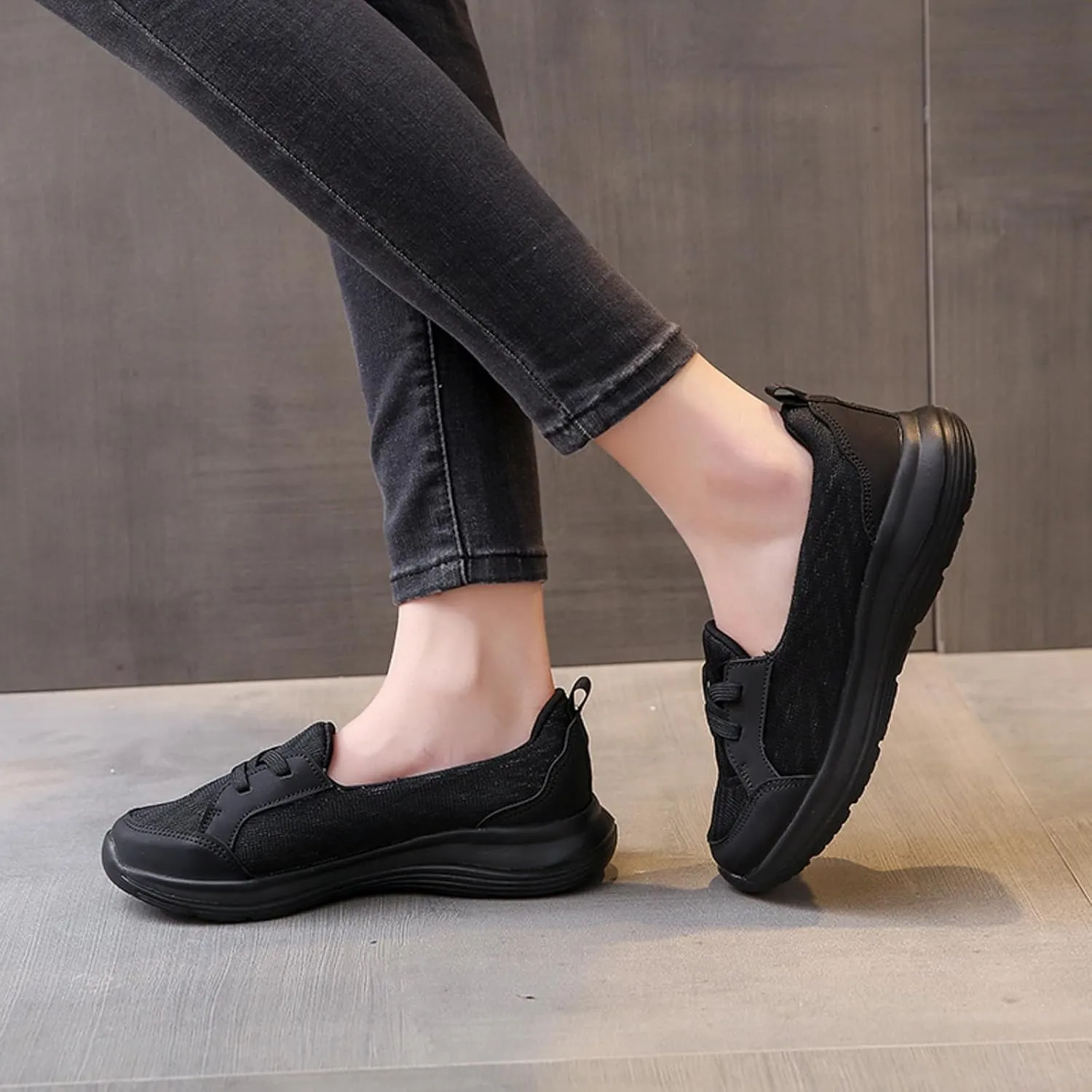 Cathalem Orthopedic Walking Shoes for Women, 2024 New Orthopedic Women's Breathable Slip On Arch Support Non-Slip Shoes