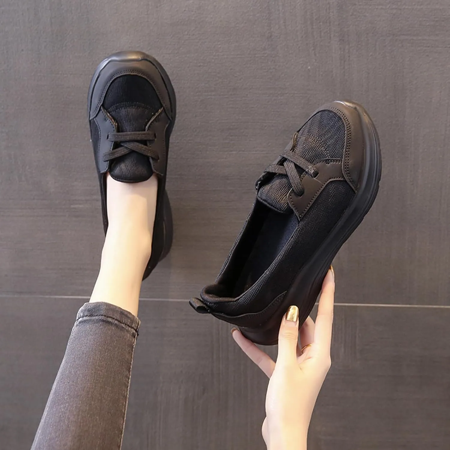 Cathalem Orthopedic Walking Shoes for Women, 2024 New Orthopedic Women's Breathable Slip On Arch Support Non-Slip Shoes