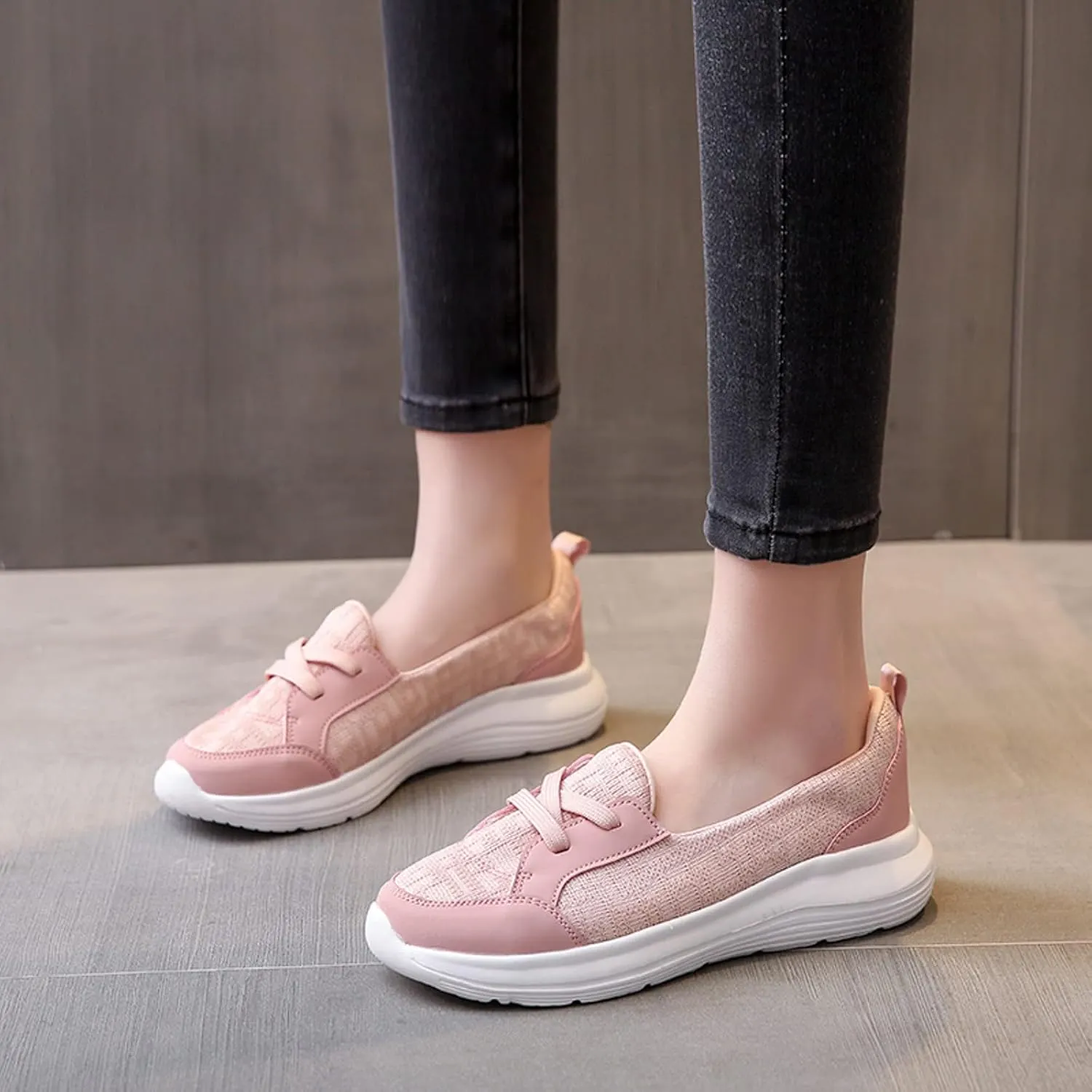 Cathalem Orthopedic Walking Shoes for Women, Orthopedic Women's Breathable Slip On Arch Support Non-Slip Shoes