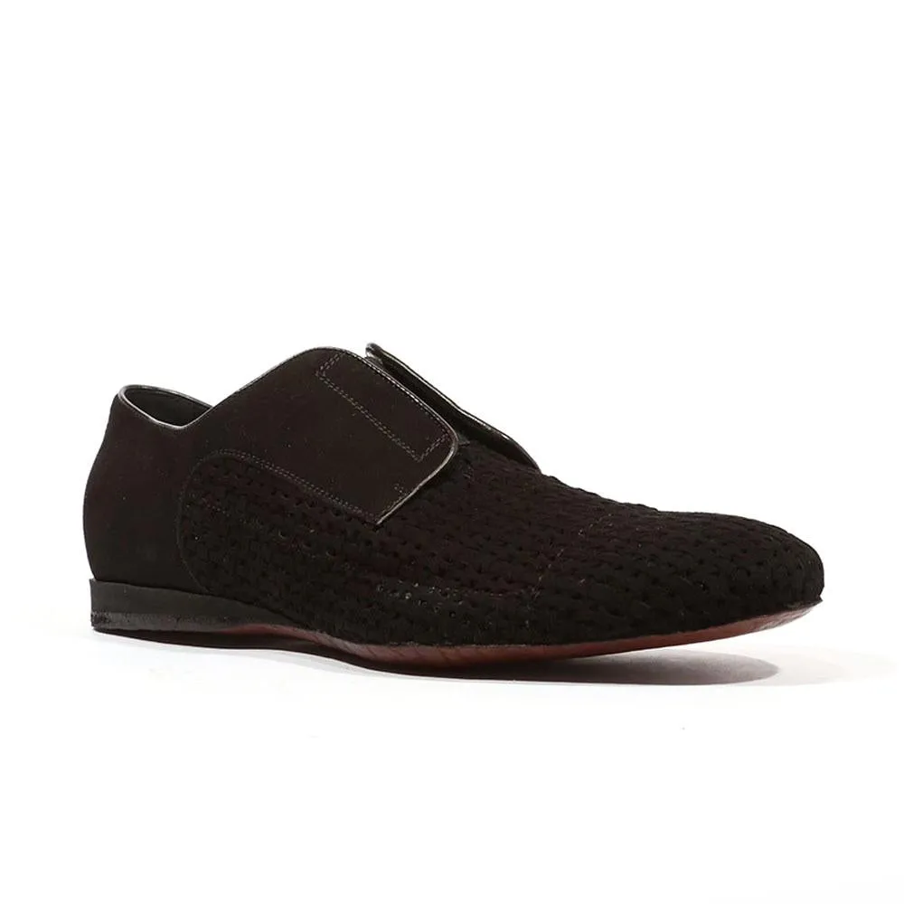Cesare Paciotti Luxury Italian Men's Vit Camoscio Black Loafers (CPM5343)