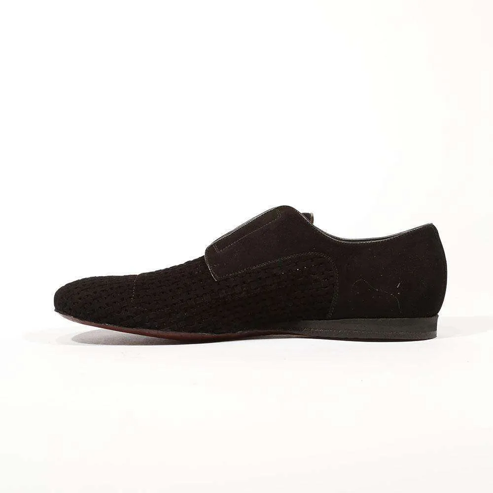 Cesare Paciotti Luxury Italian Men's Vit Camoscio Black Loafers (CPM5343)