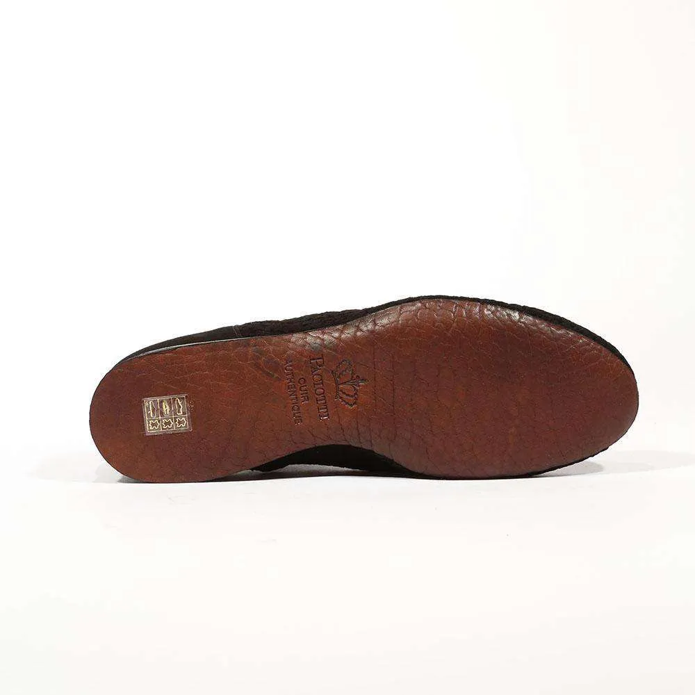 Cesare Paciotti Luxury Italian Men's Vit Camoscio Black Loafers (CPM5343)