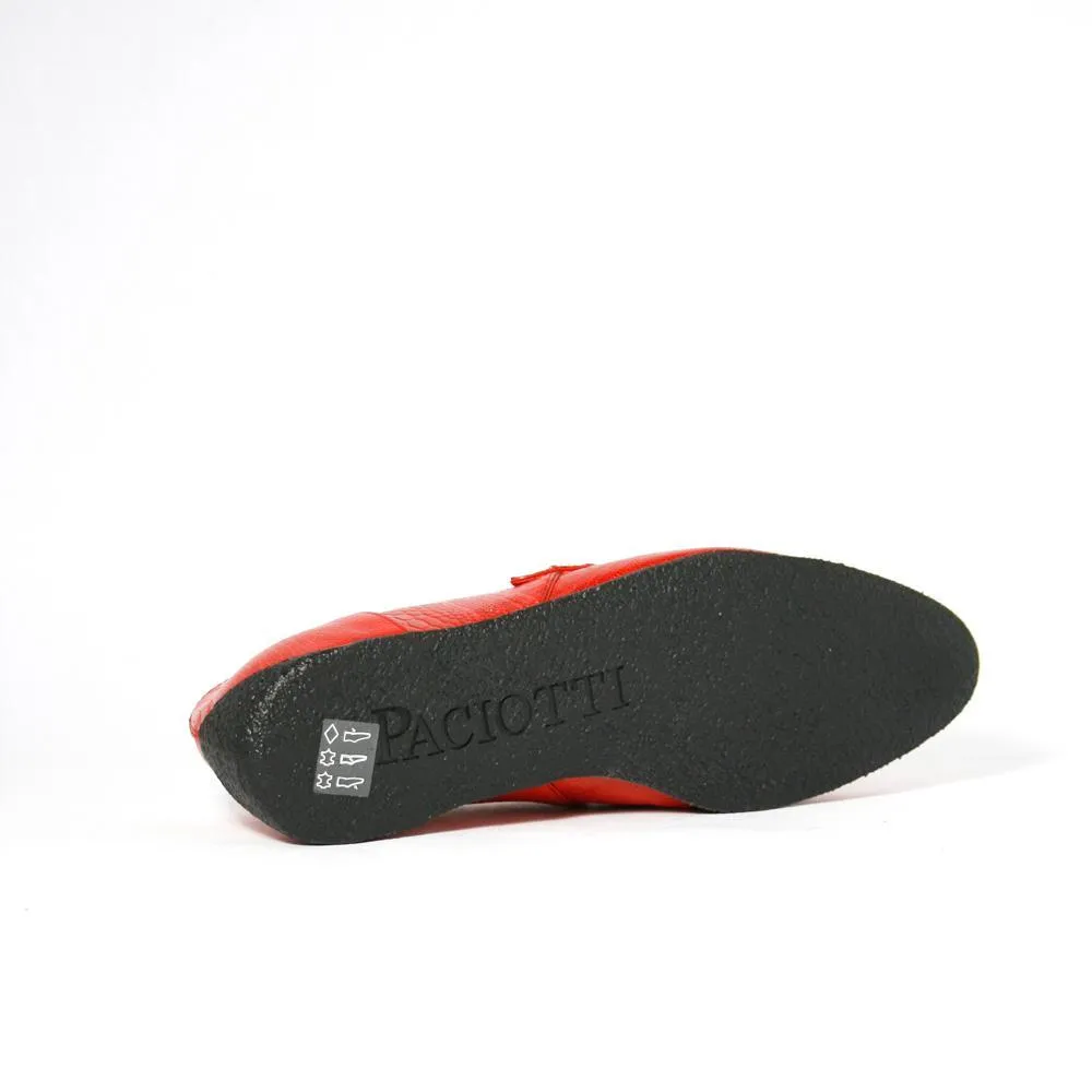 Cesare Paciotti Luxury Italian Struzzo Zamp Henne Red Lizard Skin Loafers (CPM2329)