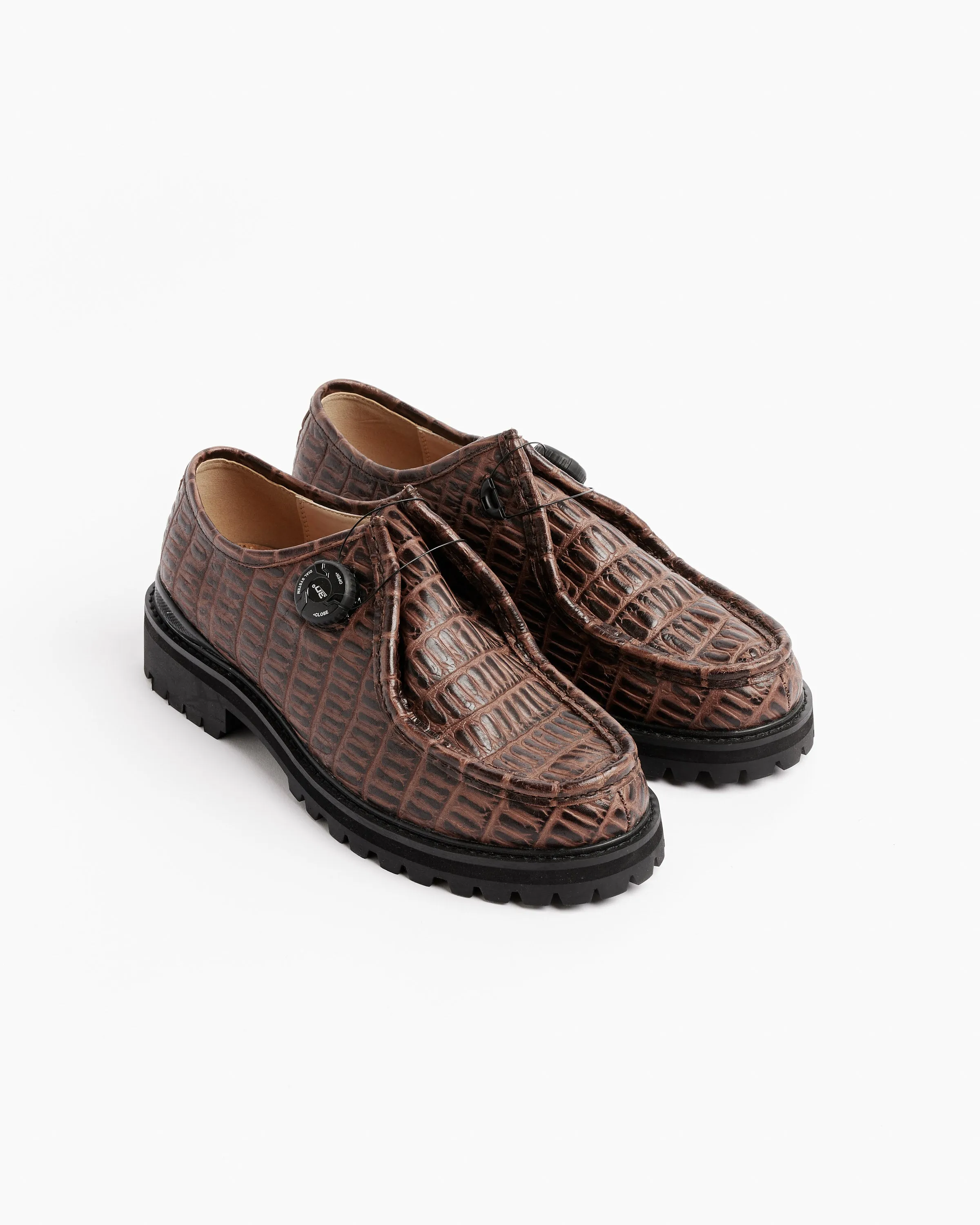 Chaussure de Marche in Alligator Brown