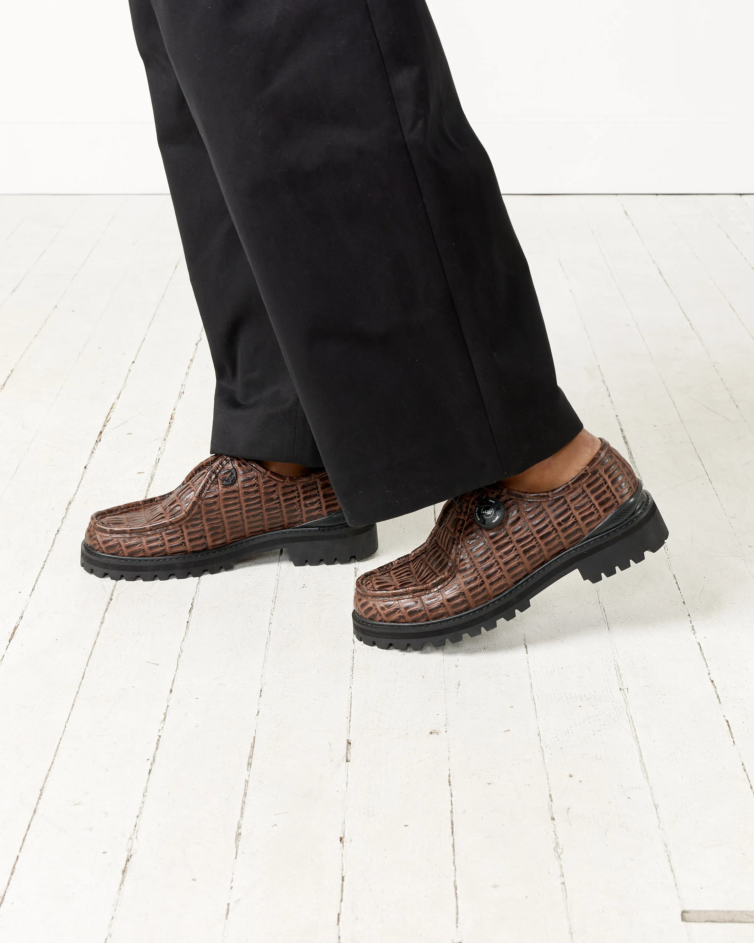 Chaussure de Marche in Alligator Brown