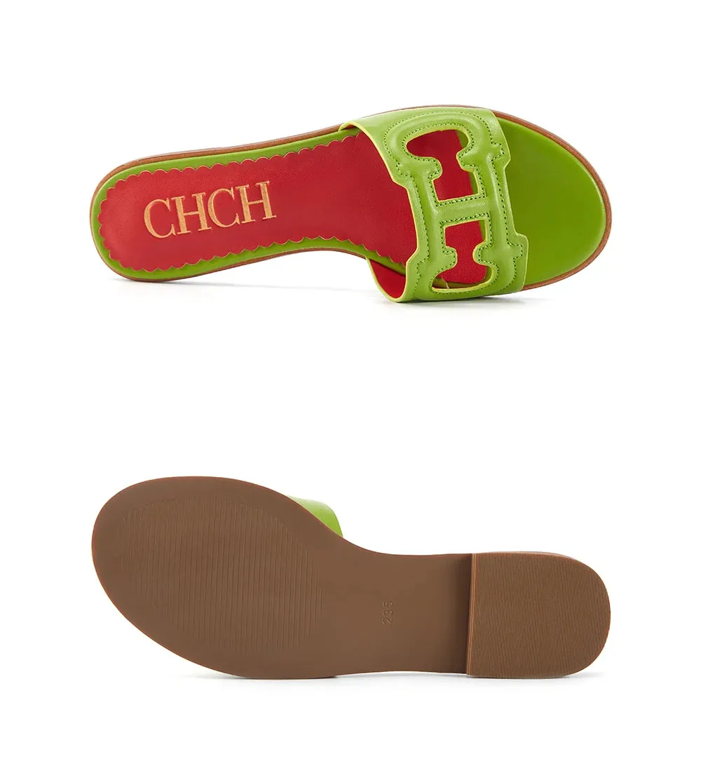 CHCH Women's Slippers 2024 Simple Black Flat Flat Women's Shoes Home Indoor Slippers