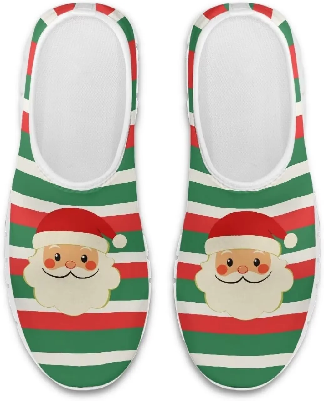 Christmas Sneakers for Women Soft Slip On Low Top Sneakers Casual Non-Slip Lightweight Athletic Walking Shoes for Teen Girls US 5.5-11.5