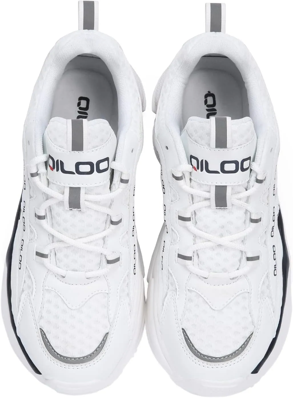 Chunky Mens Wide Width Fashion Walking Sneakers Dad Black White Running Sport Shoes