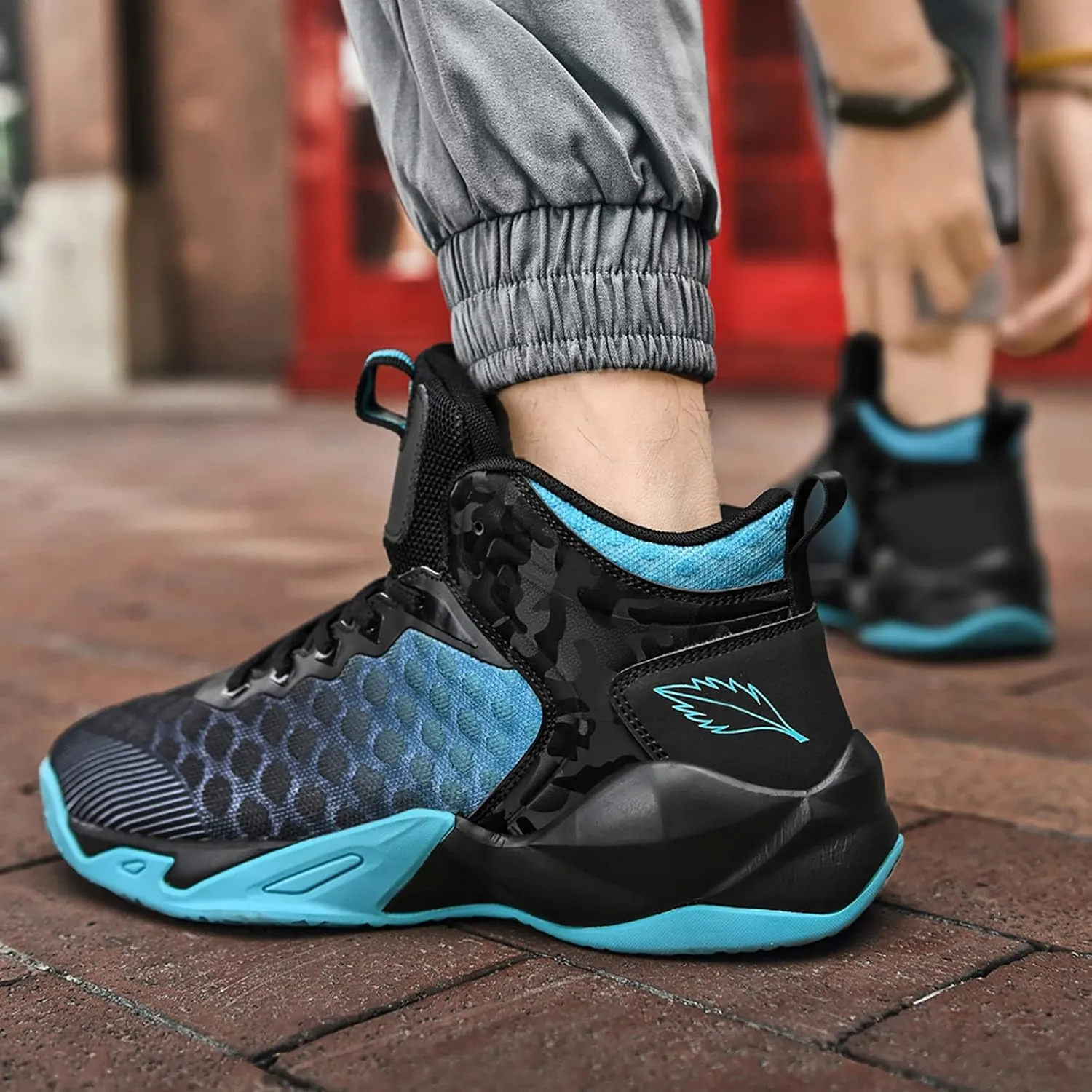 CJSPORX Mens Basketball Shoes Breathable Non Slip Running Fashion Sneakers
