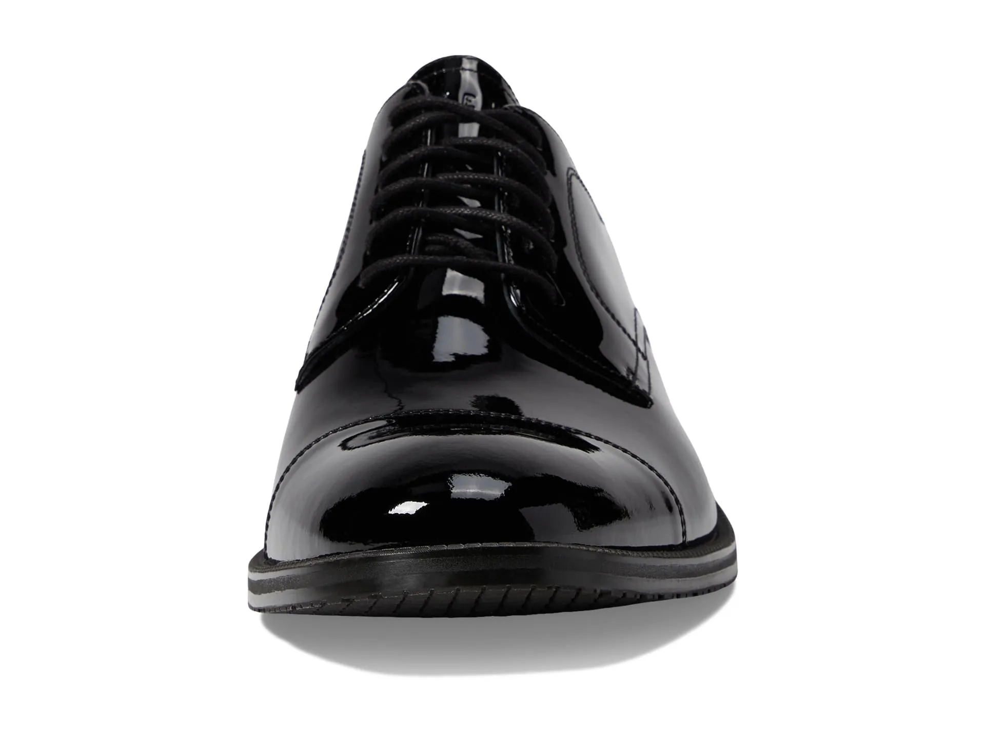 Cole Haan Men's Modern Essentials Cap Oxford, Black Patent/Black, 9.5