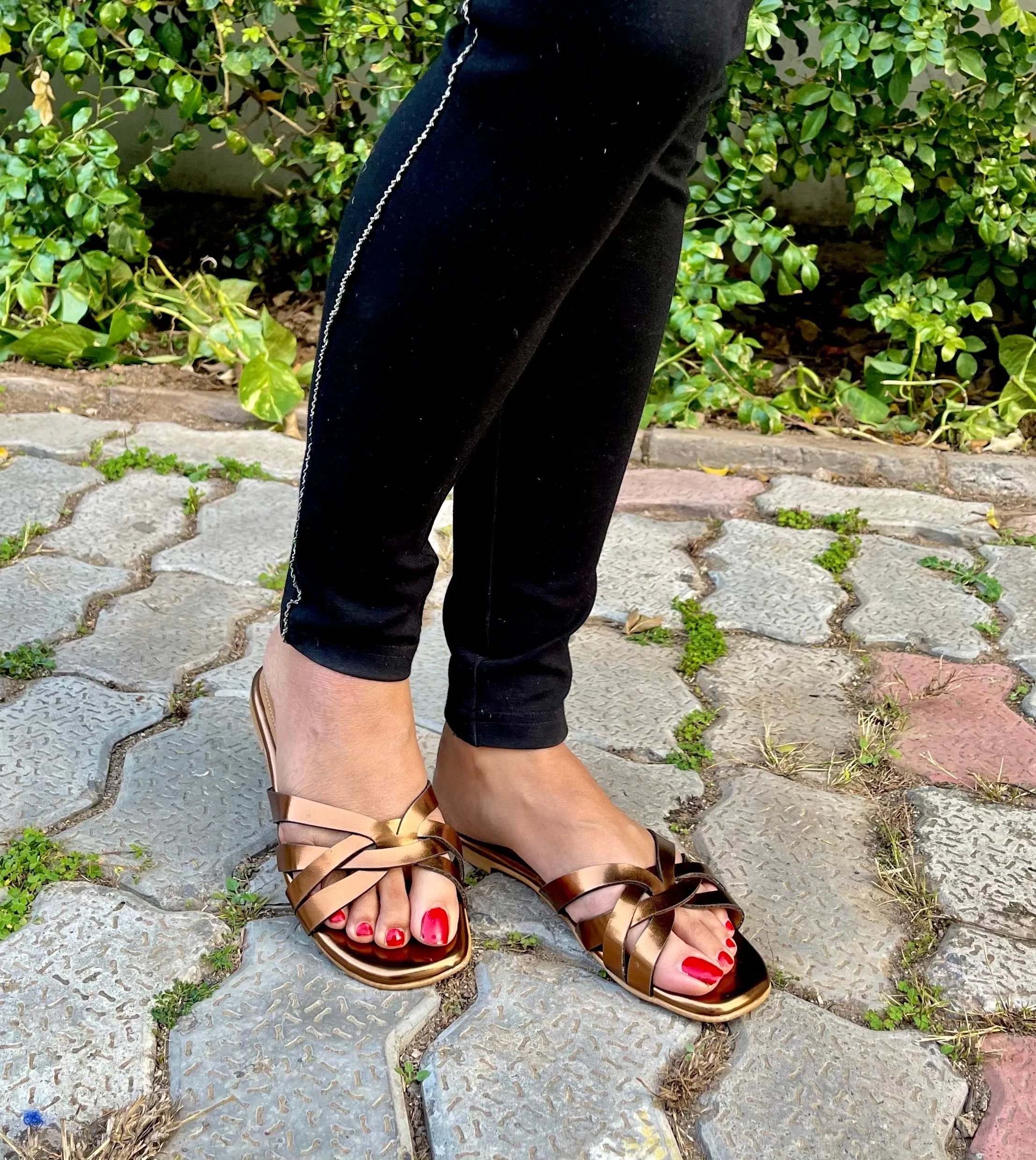 Copper Criss Cross Flats