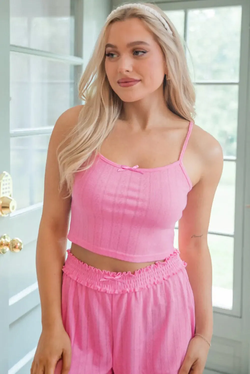Cropped Cami Shorts and Cardigan 3pcs Lounge Set