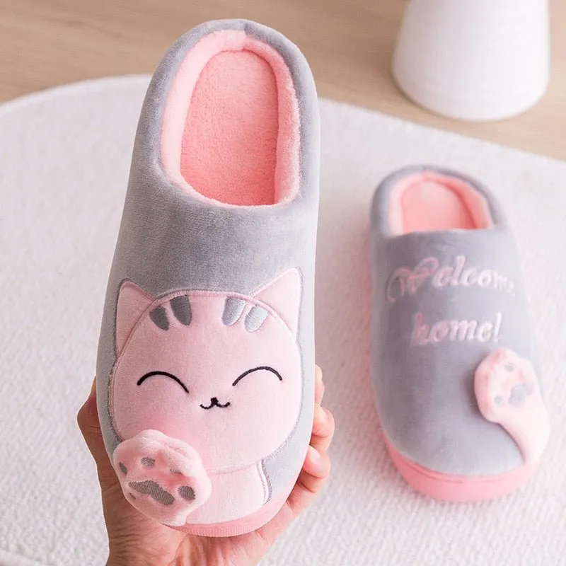 Cute Cat Warm Slippers