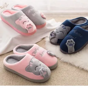 Cute Cat Warm Slippers
