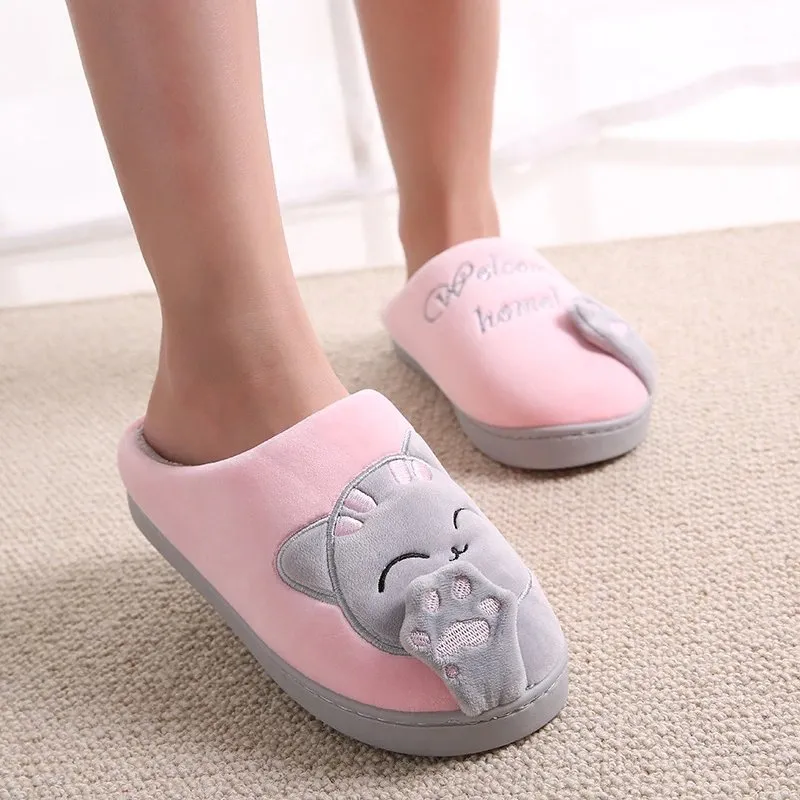 Cute Cat Warm Slippers