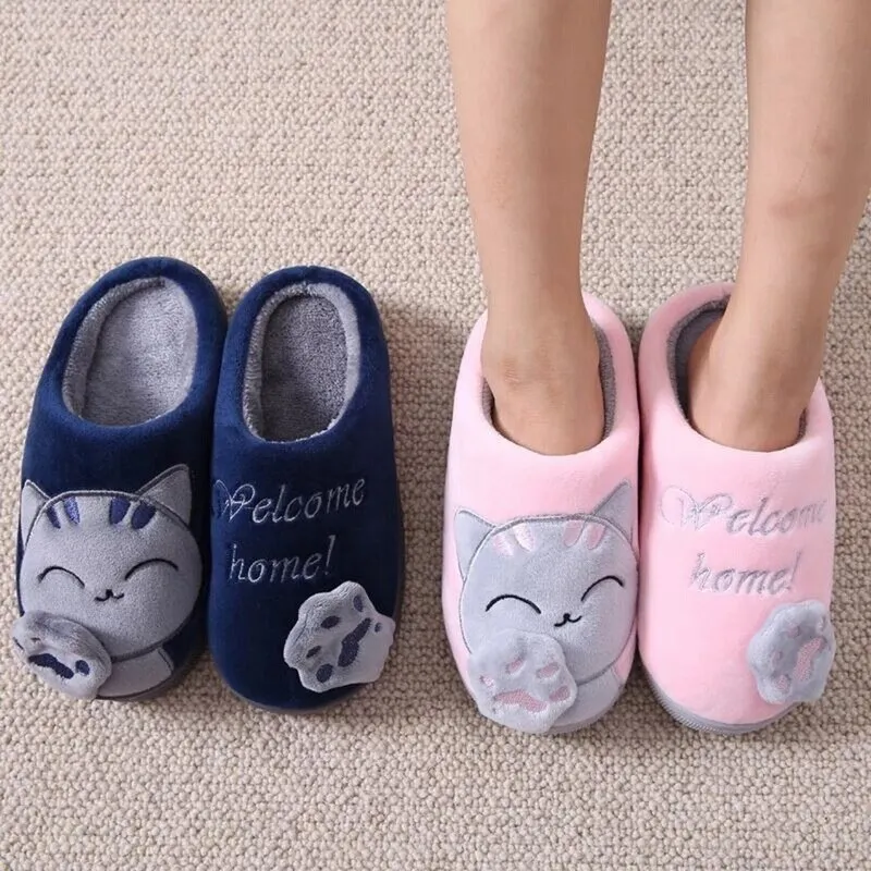 Cute Cat Warm Slippers