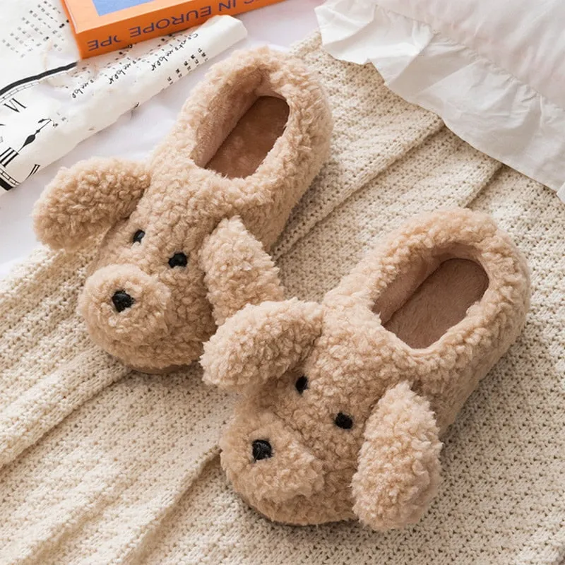 Cute Cow House Slippers Warm Fluffy for Winter