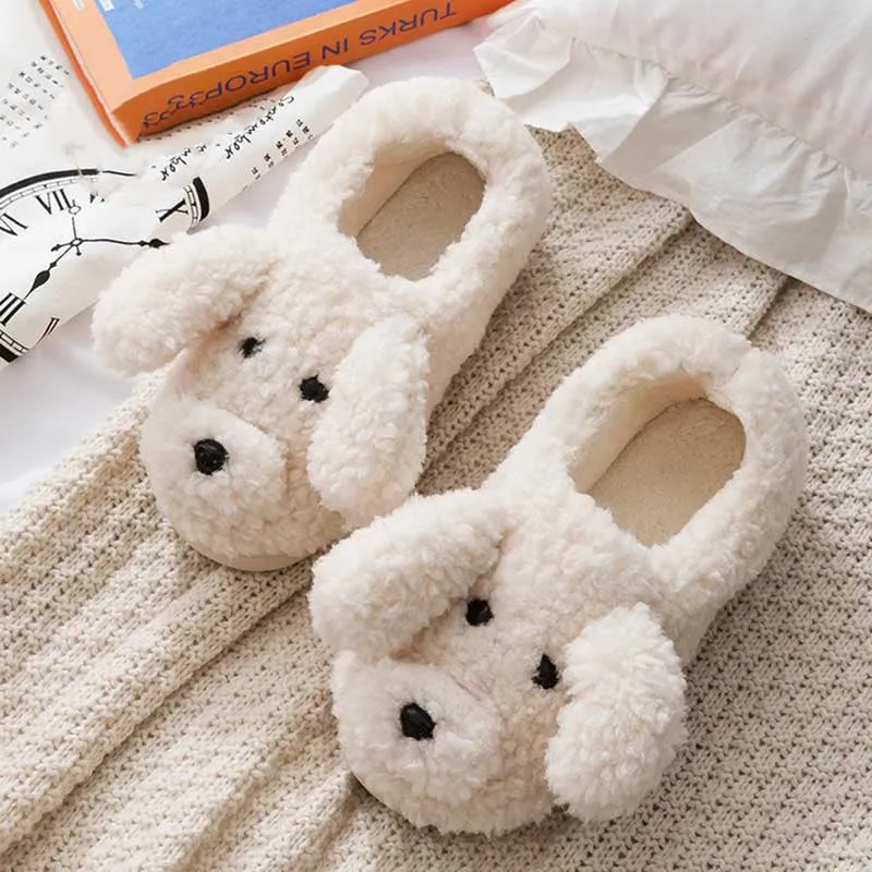 Cute Cow House Slippers Warm Fluffy for Winter