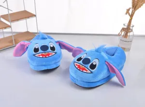 Disney Stitch Cotton Slipper Anime Cartoon Model Winter Warm Indoor Shoes Toys Plush Stuffed Home Slippers Baby Birthday Gifts