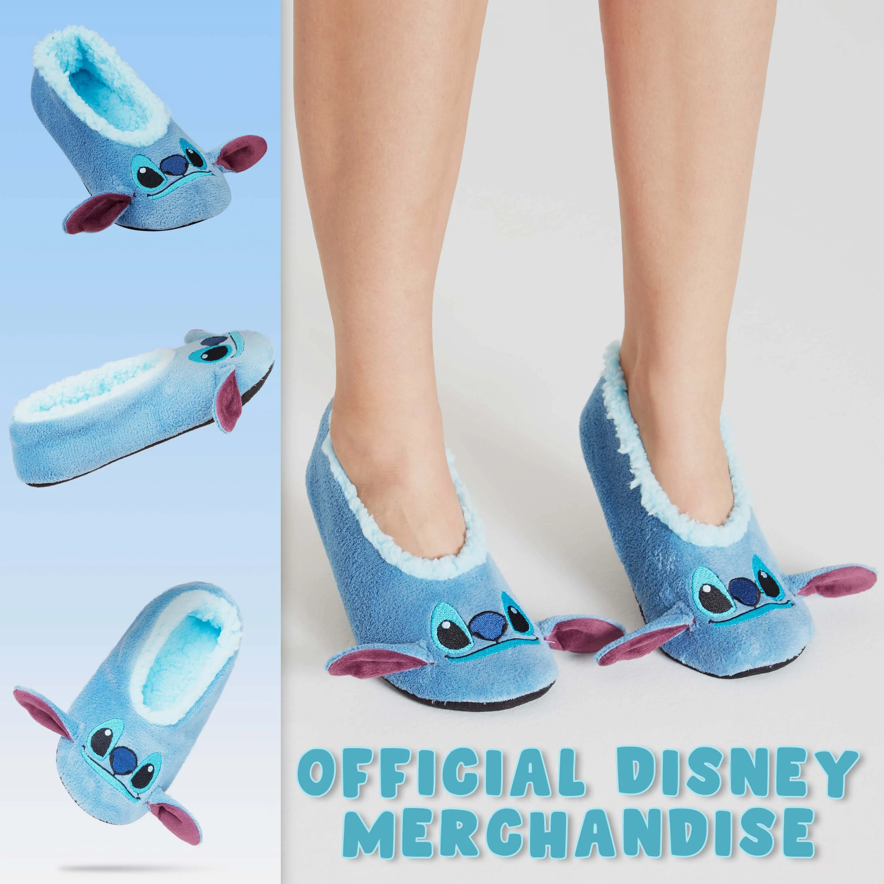 Disney Stitch Fluffy Slippers Socks for Women, Ballet Slippers Non Slip, Stitch Gifts