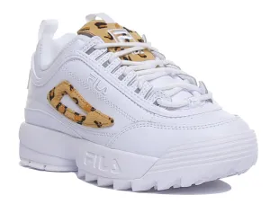 Fila Disruptor 2 Leopard In White For Kids